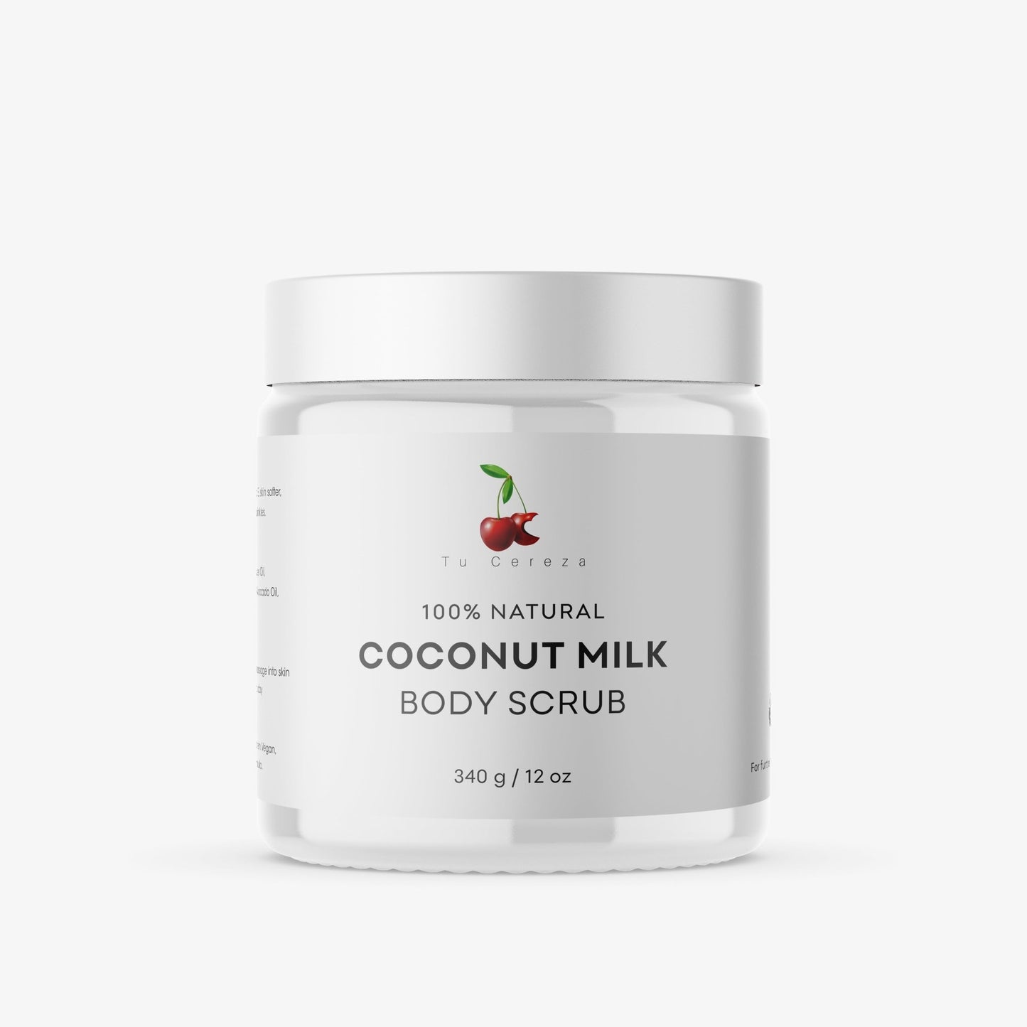 Tu Cereza 🍒 Coconut Milk Body Scrub – 100% Natural